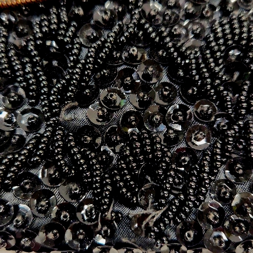 Vintage 1950's Walborg Gorgeous Black Beaded Evening Bag - Picture 11 of 14